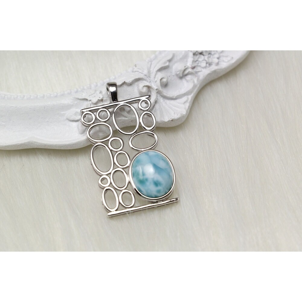 Larimar Pendant, 925 Sterling Silver, Larimar, Necklace, Pendant, Gemstones